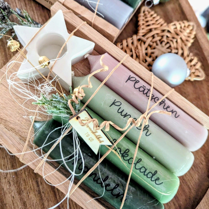 Nimm dir was du brauchst WINTER PDF Kerzen Tattoo Vorlage A4 Kerzentattoos zum selber drucken Kerzensticker Digitale Datei Herbstmomente – Bild 4