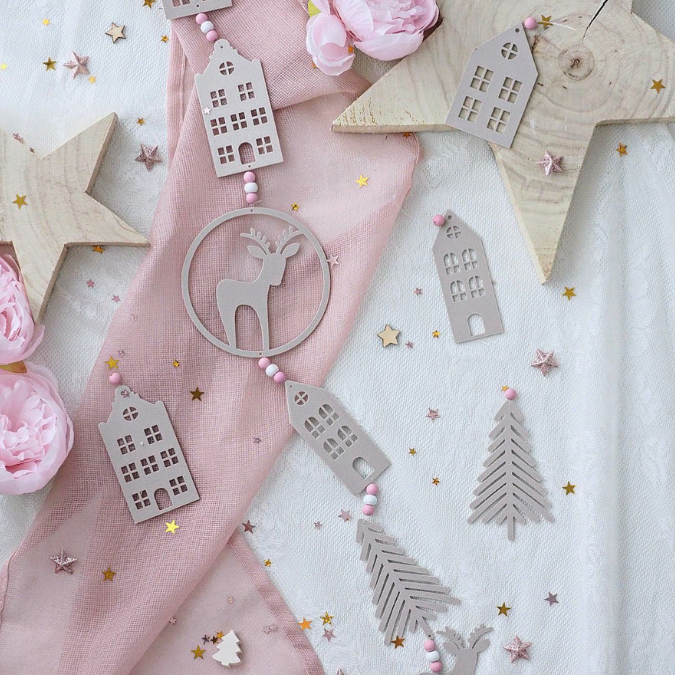 STL 3D Druck Datei Anhänger Skandi Dala Häuser Winter Sonnenfänger Geschenkanhänger Deko Winterdeko 3D-Datei 3D-Druck Vorlage Weihnachten