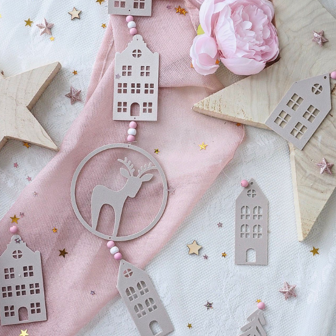 STL 3D Druck Datei Anhänger Skandi Dala Häuser Winter Sonnenfänger Geschenkanhänger Deko Winterdeko 3D-Datei 3D-Druck Vorlage Weihnachten – Bild 3