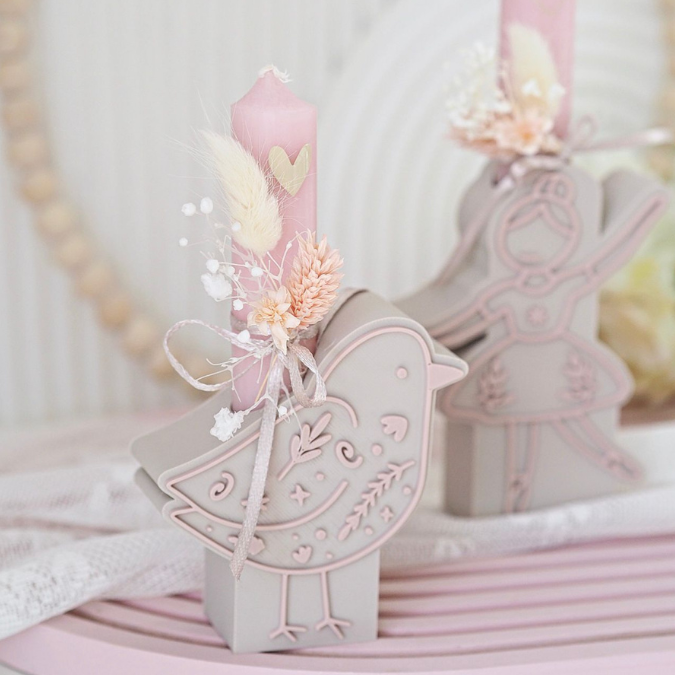 STL 3D Druck Datei 3er Set Balerina Vogel Haus für Reagenzglas Blumen Kerzen oder Geld Russische Weihnachten Skandi Christmas Deko Boho – Bild 3