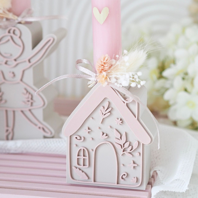 STL 3D Druck Datei 3er Set Balerina Vogel Haus für Reagenzglas Blumen Kerzen oder Geld Russische Weihnachten Skandi Christmas Deko Boho – Bild 5