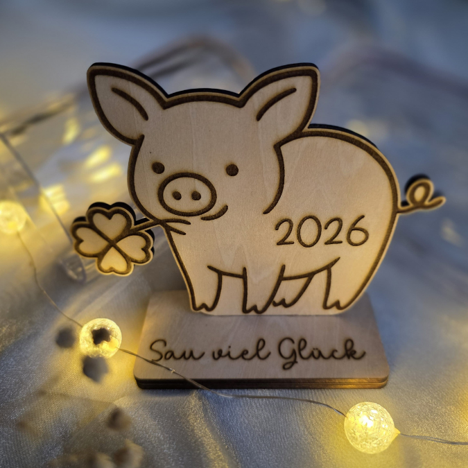 SVG Laserdatei Glücksschweine 3mm 4mm Aufsteller Tischdeko Silvester Glück Glücksbringer Mitbringsel Silvester Neujahr Datei Laser – Bild 11