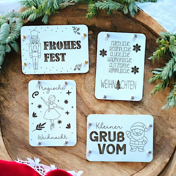 SVG Laserdatei Weihnachten Geldgeschenk Verpackung für Geld 10 Designs Gutscheinkarten SVG-Datei Weihnachtsgeld Skandi Geldkarten Magisch – Bild 16