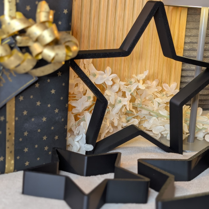 STL 3D Druck Datei 3er Set Sterne Stern in verschiedenen Größen Deko Weihnachtsdeko 3D-Datei 3D-Druck Vorlage Weihnachten Winter Advent – Bild 9