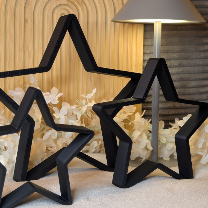 STL 3D Druck Datei 3er Set Sterne Stern in verschiedenen Größen Deko Weihnachtsdeko 3D-Datei 3D-Druck Vorlage Weihnachten Winter Advent – Bild 10