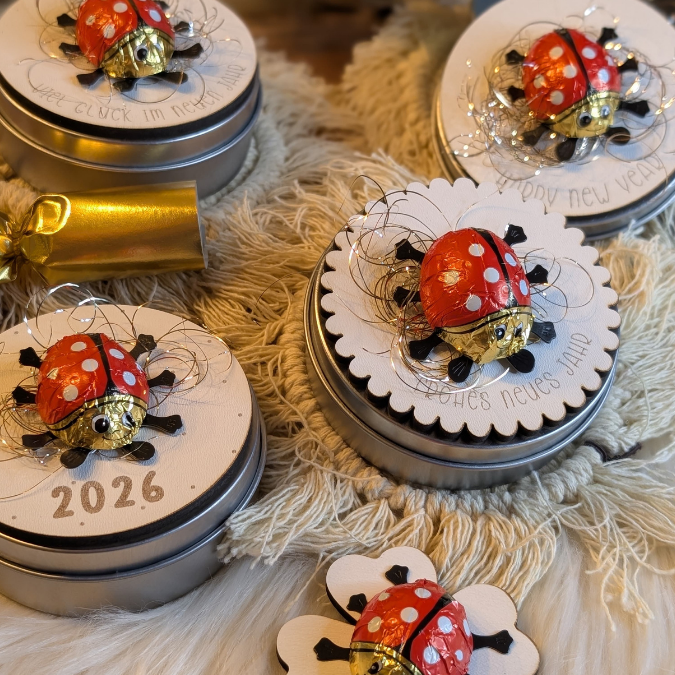 SVG Laserdatei Geschenkscheiben Glück Silvester Kleeblatt für Gießteile Kleinigkeiten Neujahr Jahreswechsel Mitbringsel Geschenkidee Datei – Bild 19