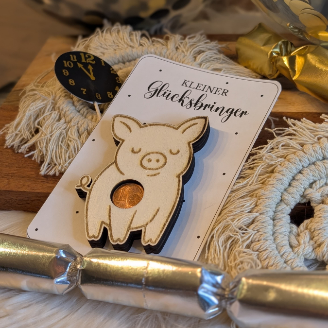 SVG Laserdatei Glückscent Halter für Centstücke 4 designs Glückspfennig Silvester Glück Glücksbringer Mitbringsel Silvester Neujahr Datei – Bild 19