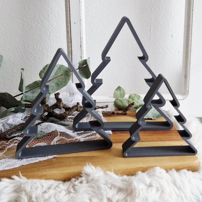 STL 3D Druck Datei 3er Set Tannenbaum in verschiedenen Größen Deko Weihnachtsdeko 3D-Datei 3D-Druck Vorlage Weihnachten Winter Advent – Bild 2