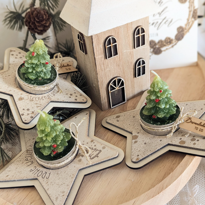 SVG Laserdatei 8 Designs LED Teelichthalter Sterne Kerzenständer Lichtdatei Stern Weihnachten Mitbringsel Skandi Scandichristmas SVG-Datei – Bild 30