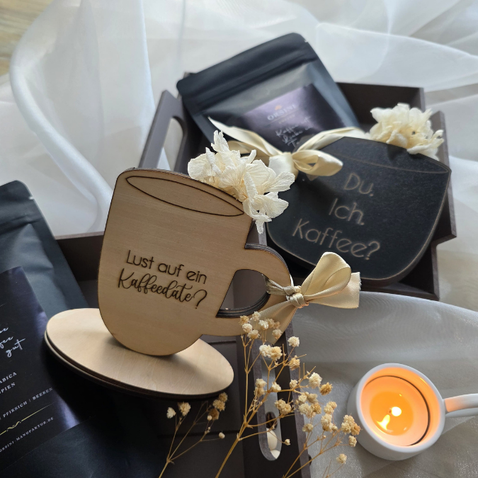 3mm Kaffeetasse mit vielen Designs Geschenkidee Geldgeschenk Gutschein Kaffeeliebe Pudding SVG Laser Datei Kaffeekränzchen beste Freundin – Bild 3