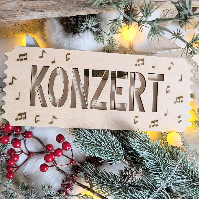 SVG Laser Datei Verpackung für Konzerttickets Tickets Konzertkarten Musik Festival Geschenkidee Weihnachtsgeschenk personalisierbar Konzert – Bild 8
