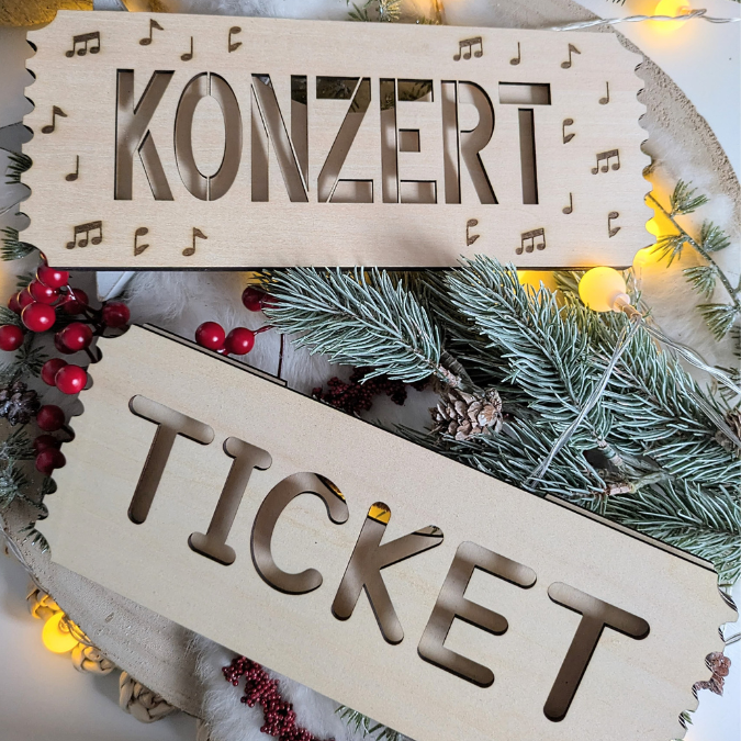 SVG Laser Datei Verpackung für Konzerttickets Tickets Konzertkarten Musik Festival Geschenkidee Weihnachtsgeschenk personalisierbar Konzert – Bild 8