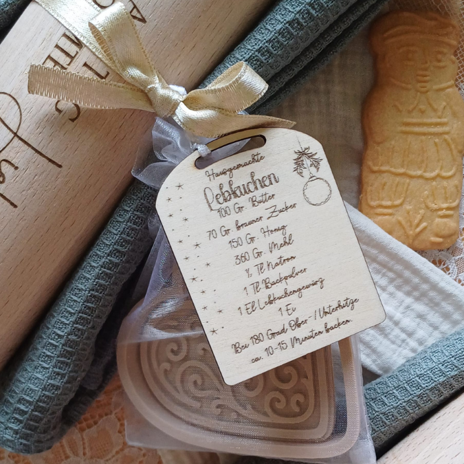 SVG Laserdatei 3 Designs Lebkuchenrezept Lebkuchen Brettchen Dekobrett Küchendeko Weihnachten kleines Mitbringsel SVG Datei Lebkuchenmann – Bild 34