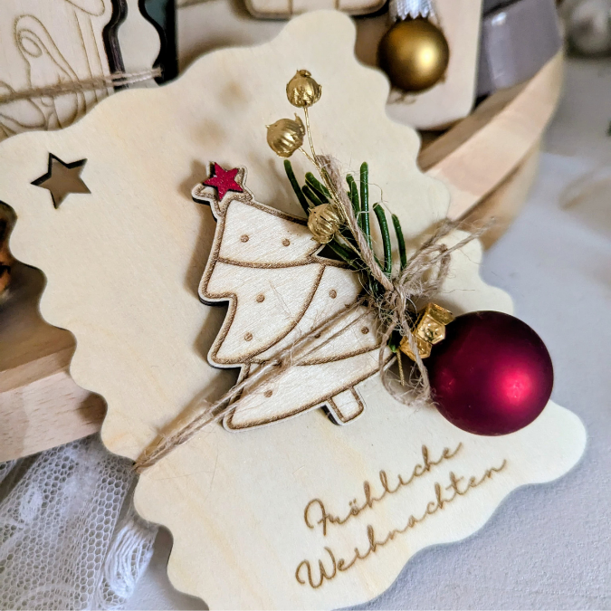 SVG Datei Verschiedene Designs Laserdatei Karten für Gutscheine Geld Blumen Weihnachten Nikolaus Christkind Geldgeschenk Verpackung Geld – Bild 28