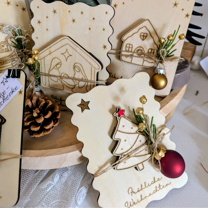 SVG Datei Verschiedene Designs Laserdatei Karten für Gutscheine Geld Blumen Weihnachten Nikolaus Christkind Geldgeschenk Verpackung Geld – Bild 25