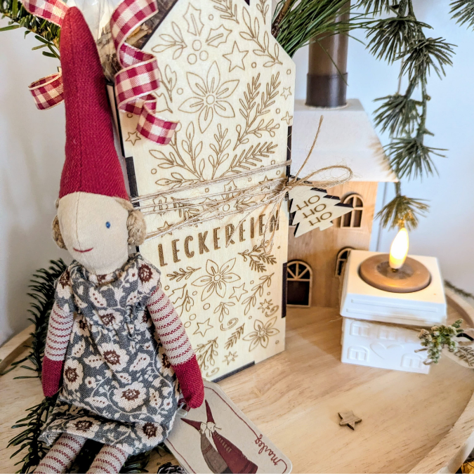 3mm 4mm SVG Laserdatei Weihnachts Geschenkbox Nussknacker Box für Flaschen oder Süßigkeiten Kiste inkl Geschenkanhänger Geschenkidee Weihnachten Winter – Bild 32