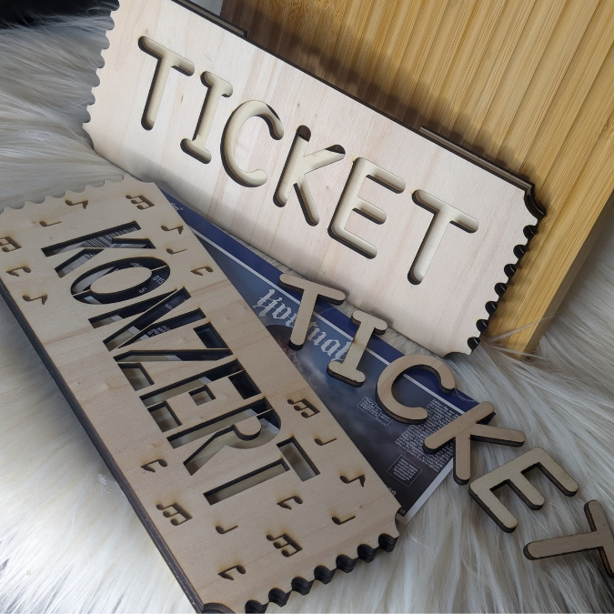 SVG Laser Datei Verpackung für Konzerttickets Tickets Konzertkarten Musik Festival Geschenkidee Weihnachtsgeschenk personalisierbar Konzert – Bild 19