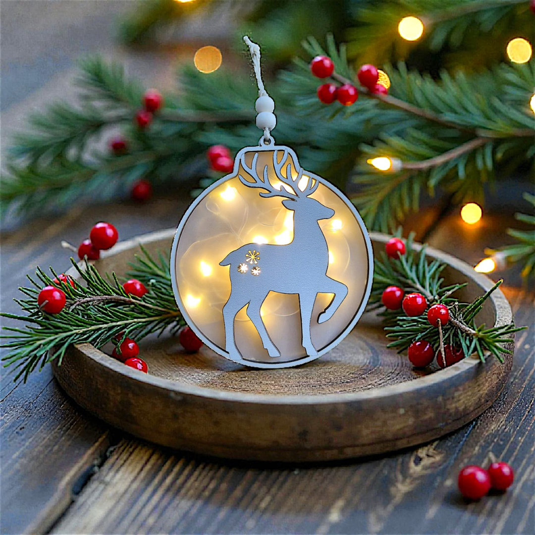 Lichtkugeln Leuchtkugeln 10 Designs Weihnachtsbaumkugel zum beleuchten SVG Laser Datei Weihnachten Transparentpapier Leuchtdatei Krippe Skandi – Bild 12