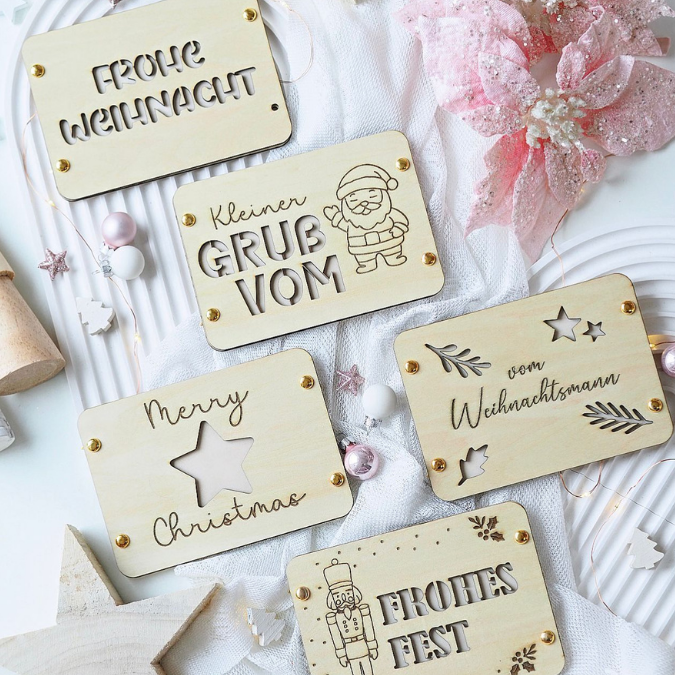 SVG Laserdatei Weihnachten Geldgeschenk Verpackung für Geld 10 Designs Gutscheinkarten SVG-Datei Weihnachtsgeld Skandi Geldkarten Magisch – Bild 17