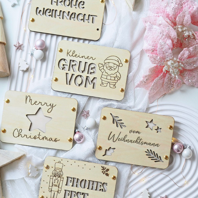 SVG Laserdatei Weihnachten Geldgeschenk Verpackung für Geld 10 Designs Gutscheinkarten SVG-Datei Weihnachtsgeld Skandi Geldkarten Magisch – Bild 19