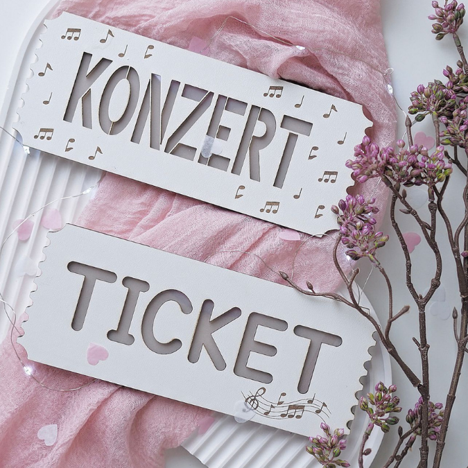 SVG Laser Datei Verpackung für Konzerttickets Tickets Konzertkarten Musik Festival Geschenkidee Weihnachtsgeschenk personalisierbar Konzert – Bild 11