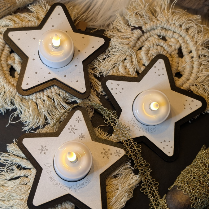 SVG Laserdatei 8 Designs LED Teelichthalter Sterne Kerzenständer Lichtdatei Stern Weihnachten Mitbringsel Skandi Scandichristmas SVG-Datei – Bild 26