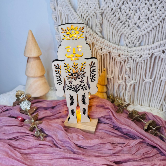 SVG Laser Datei Nussknacker Lichtnussknacker für Transparentpapier Lichterkette Lichtdatei Leuchtdatei Laserdatei SVG Datei Russisch skandi – Bild 13