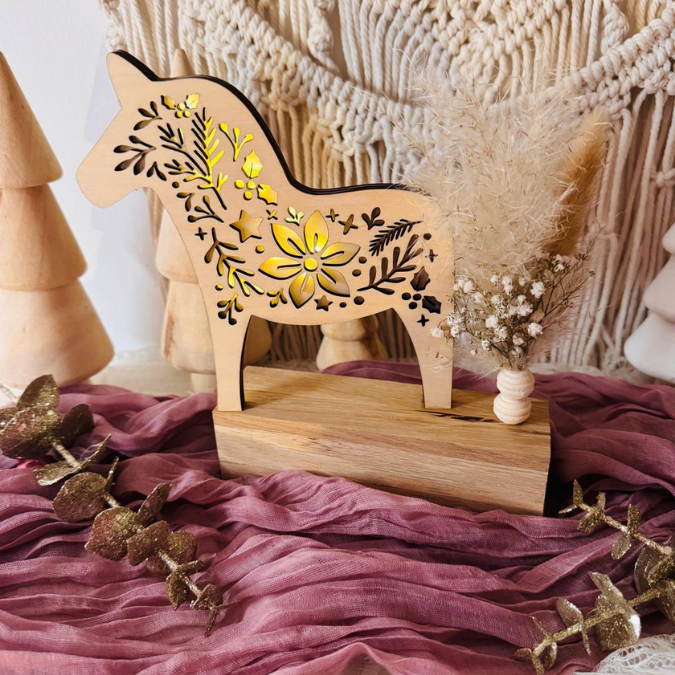 SVG Laser Winter Datei Lichtdala Dalapferd für Transparentpapier Leuchtdala Lichterkette Lichtdatei Leuchtdatei Laserdatei SVG Datei Dala – Bild 8