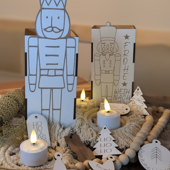 3mm 4mm SVG Laserdatei Weihnachts Geschenkbox Nussknacker Box für Flaschen oder Süßigkeiten Kiste inkl Geschenkanhänger Geschenkidee Weihnachten Winter – Bild 27
