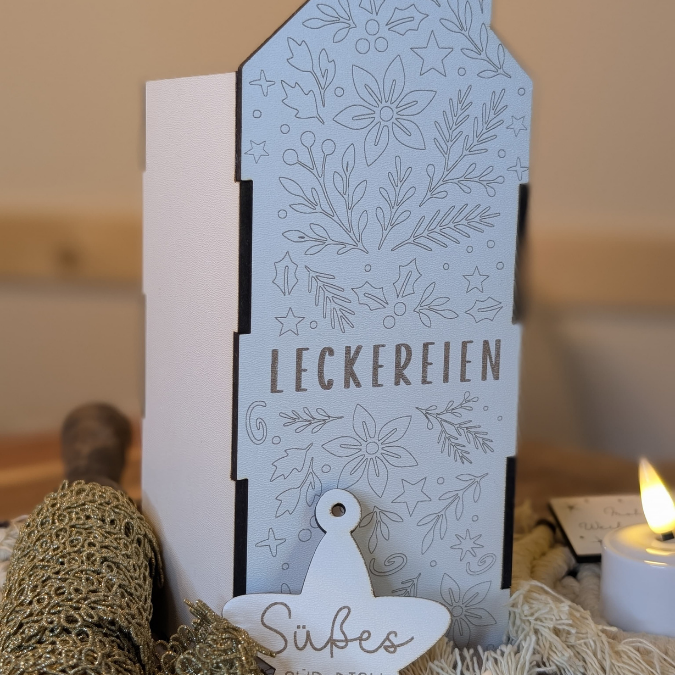 3mm 4mm SVG Laserdatei Weihnachts Geschenkbox Nussknacker Box für Flaschen oder Süßigkeiten Kiste inkl Geschenkanhänger Geschenkidee Weihnachten Winter – Bild 24