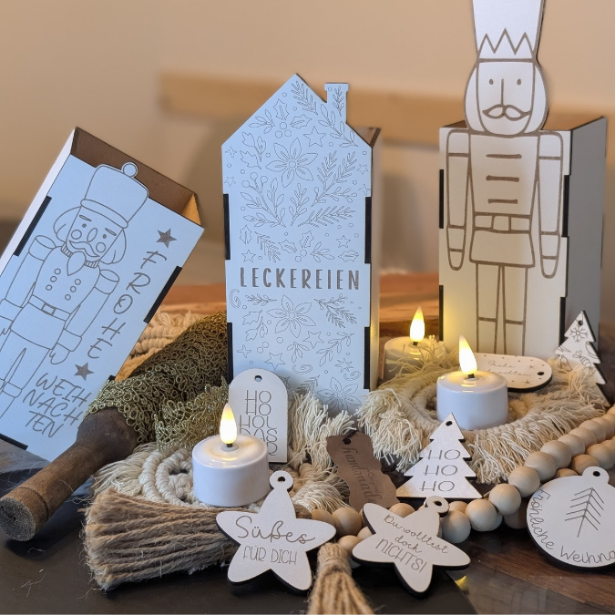 3mm 4mm SVG Laserdatei Weihnachts Geschenkbox Nussknacker Box für Flaschen oder Süßigkeiten Kiste inkl Geschenkanhänger Geschenkidee Weihnachten Winter – Bild 25