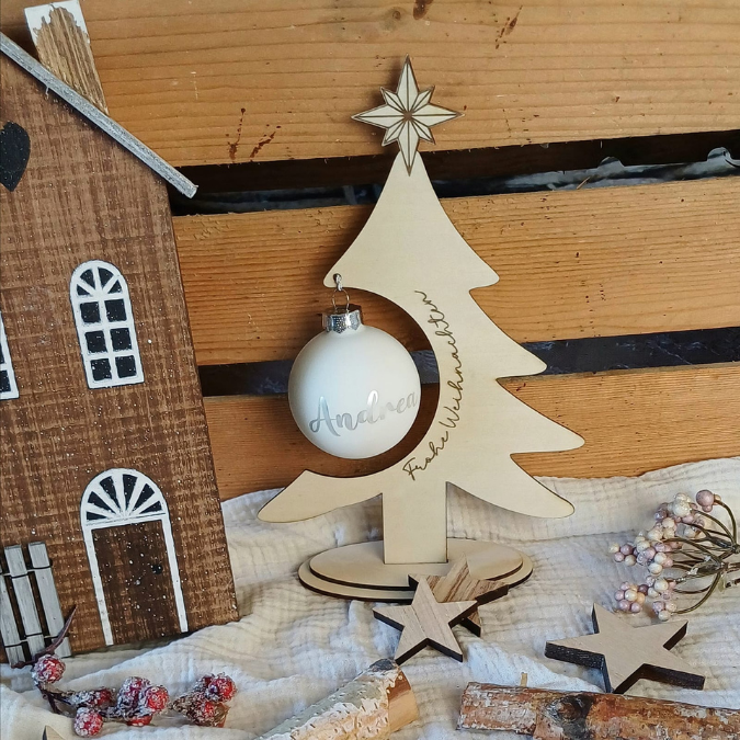 SVG Datei 3mm und 4mm Kugelbaum Laserdatei für Christbaumkugeln Weihnachten Nikolaus Christkind Geschenkidee Weihnachtsdeko Weihnachtsbaum – Bild 11