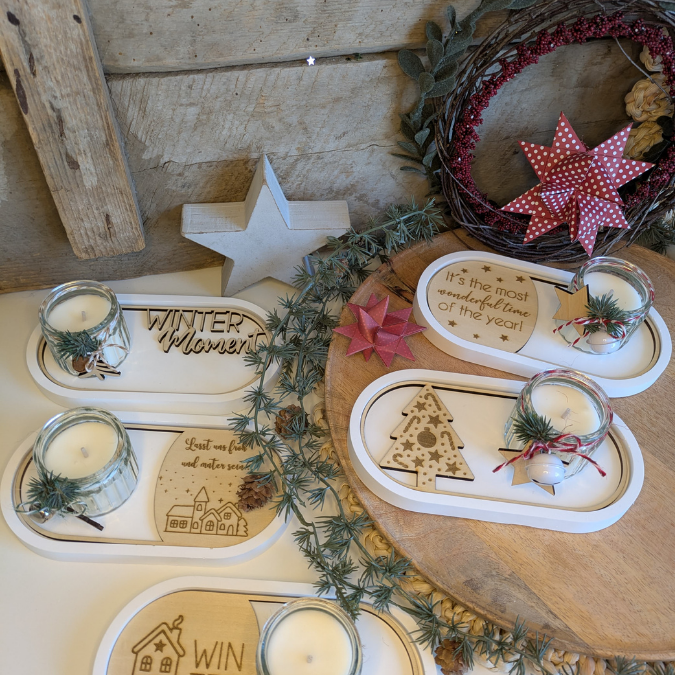 SVG Laserdatei 6 Designs Einleger ovales Dekotablett Dekoteller Weihnachten Geschenkidee Raysin Keraflott Winter SVG Datei – Bild 18