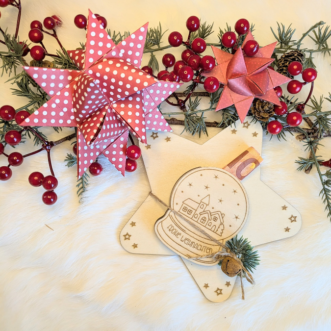 SVG Datei Verschiedene Designs Laserdatei Karten für Gutscheine Geld Blumen Weihnachten Nikolaus Christkind Geldgeschenk Verpackung Geld – Bild 23