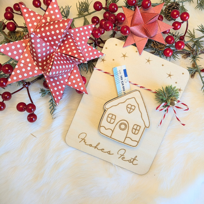 SVG Datei Verschiedene Designs Laserdatei Karten für Gutscheine Geld Blumen Weihnachten Nikolaus Christkind Geldgeschenk Verpackung Geld – Bild 24