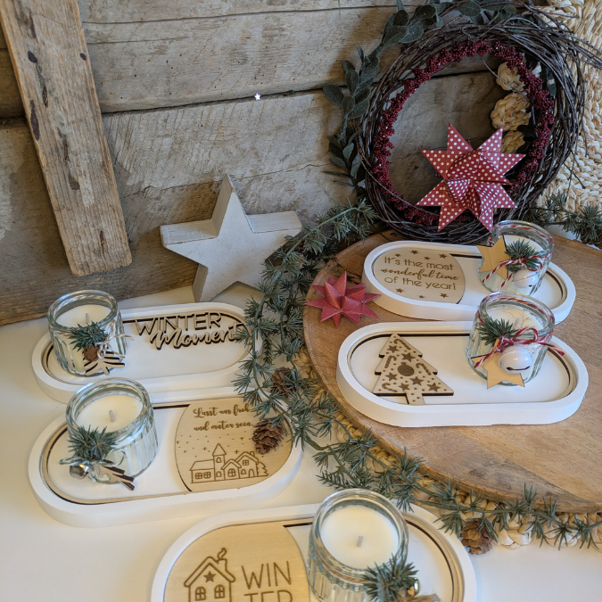 SVG Laserdatei 6 Designs Einleger ovales Dekotablett Dekoteller Weihnachten Geschenkidee Raysin Keraflott Winter SVG Datei – Bild 21