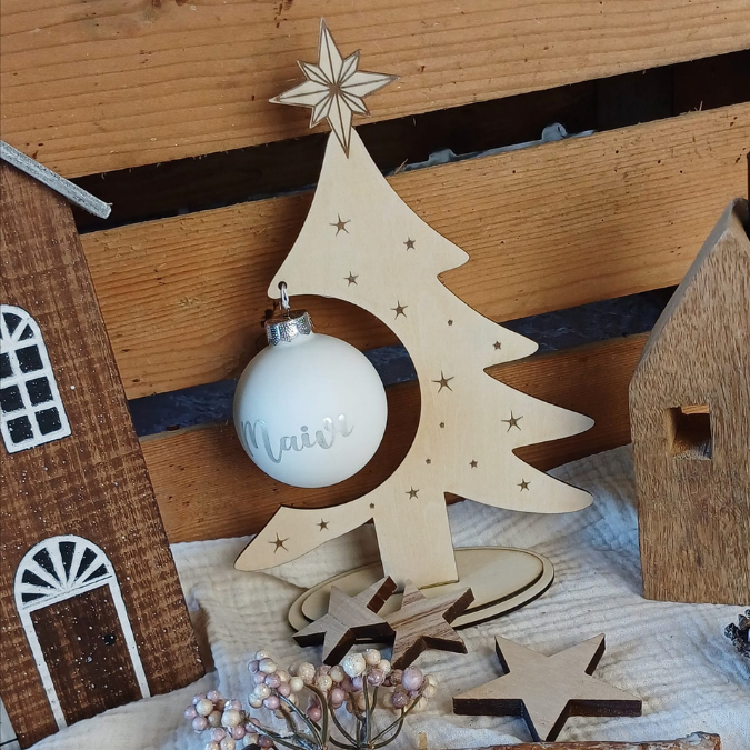 SVG Datei 3mm und 4mm Kugelbaum Laserdatei für Christbaumkugeln Weihnachten Nikolaus Christkind Geschenkidee Weihnachtsdeko Weihnachtsbaum – Bild 7