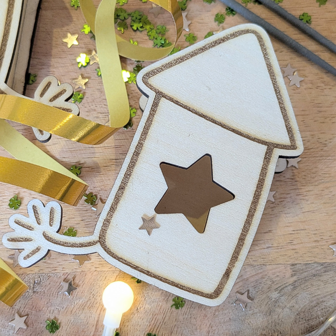 SVG Laserdatei 6 Designs Mini Silvesterknaller Kracher Leuchtknaller Lichtdatei für Ballonlicht Silvester Neujahr Jahreswechsel SVG Datei – Bild 7