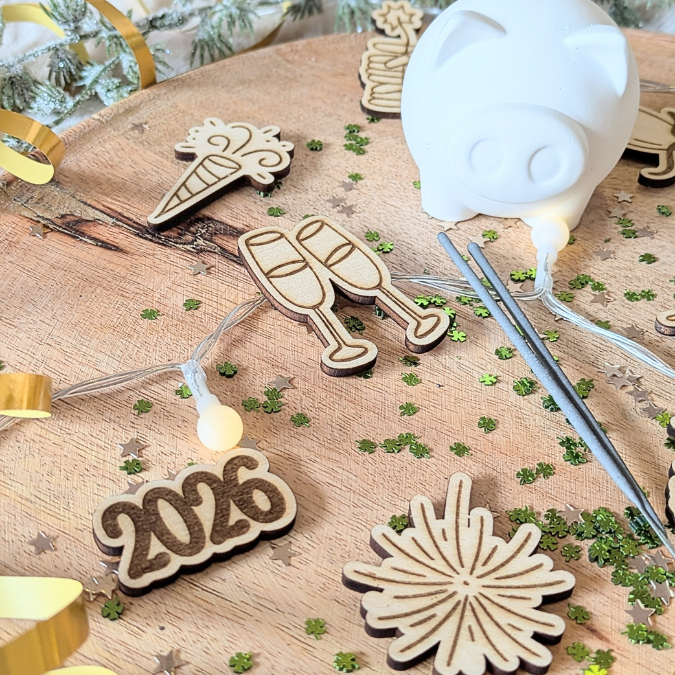 SVG Laserdatei 6 Designs Mini Silvesterparty Streudeko Silvester Neujahr Jahreswechsel Party to go Kleinigkeit Mitbringsel SVG Datei – Bild 9
