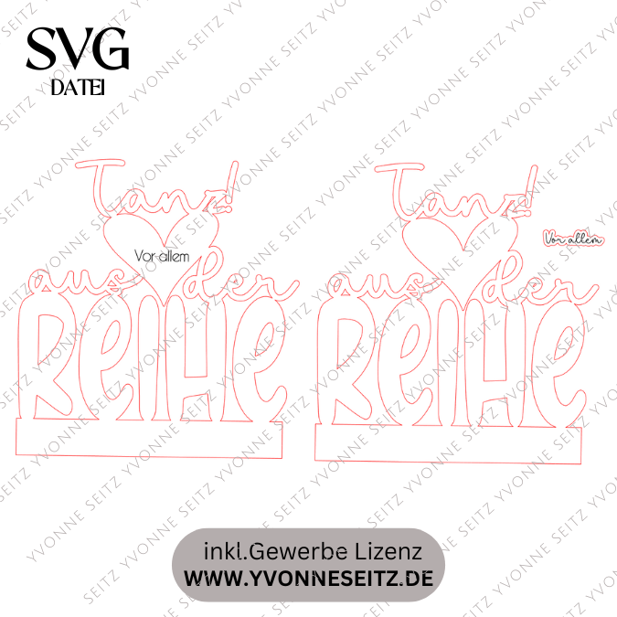 SVG Laserdatei Klötzchen Aufsteller Tanz Vorallem aus der Reihe Quote Motto Statement Lebensweisheit Spruch SVG Datei – Bild 2