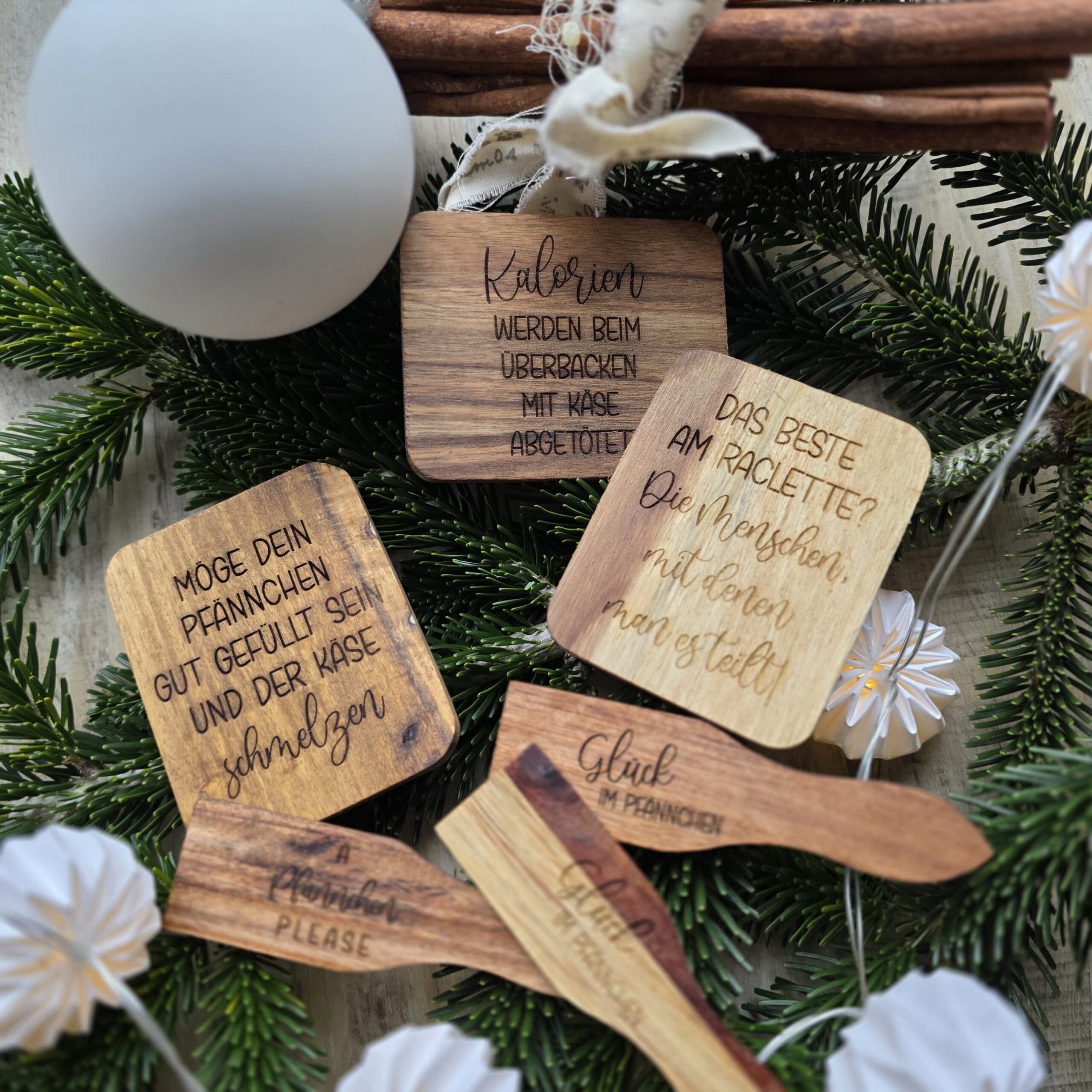 SVG Laser Datei Gravur Raclette Untersetzer Schaber lustig Geschenkidee Weihnachten Weihnachtsbundle Gravurbundle Pfännchen Pfanne – Bild 9