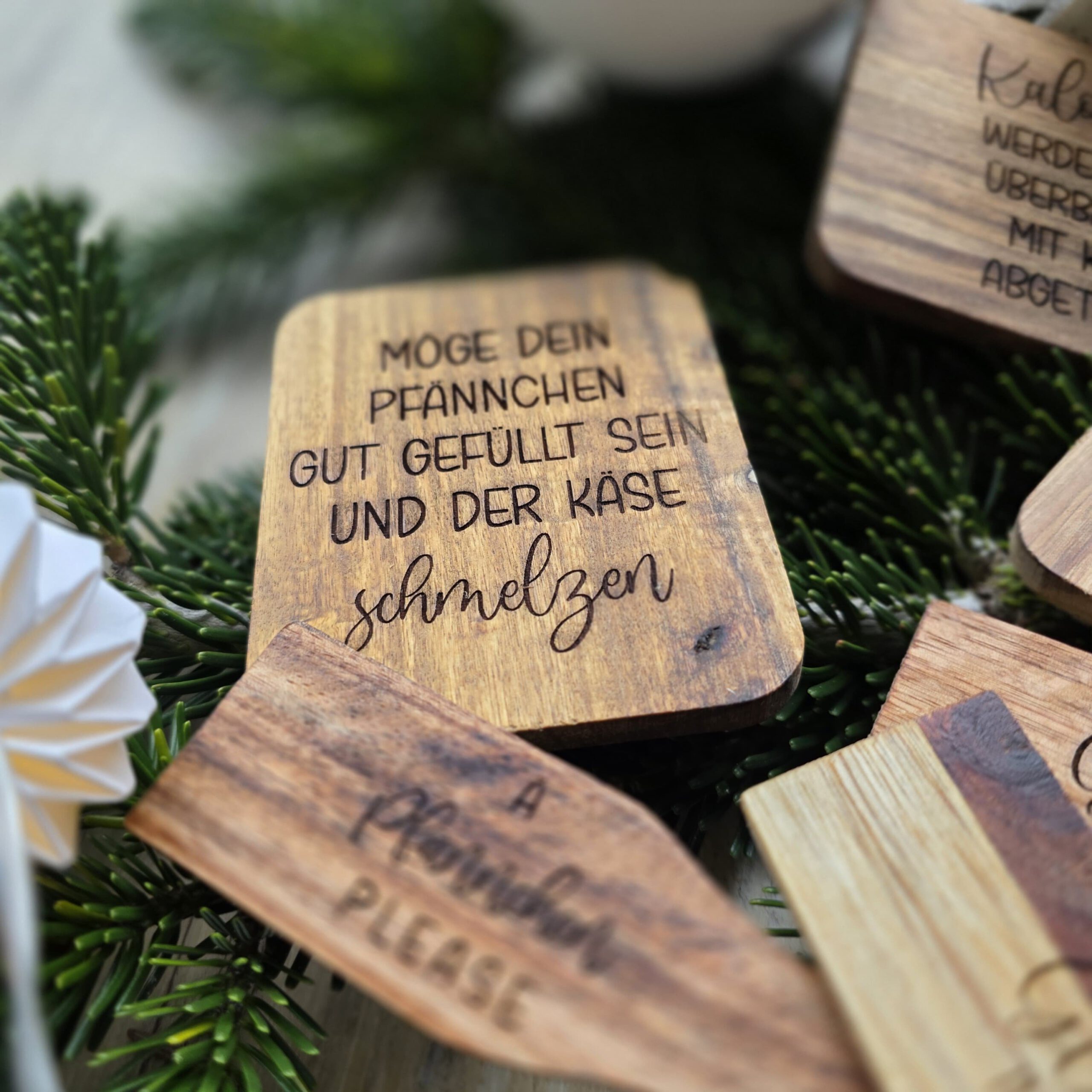 SVG Laser Datei Gravur Raclette Untersetzer Schaber lustig Geschenkidee Weihnachten Weihnachtsbundle Gravurbundle Pfännchen Pfanne – Bild 7