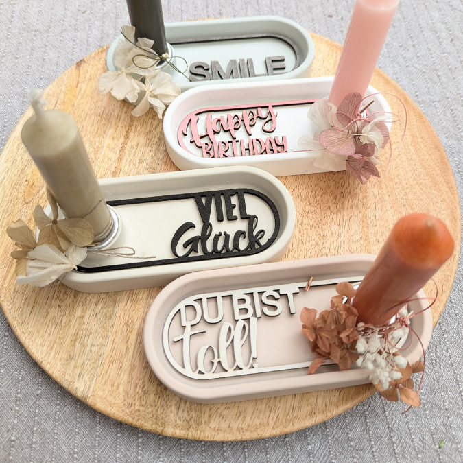 SVG Laserdatei 12 Designs Einleger für kleines ovales Deko Tablett Geburtstag Happy Moments Du bist toll Geschenkidee Mitbringsel SVG Datei – Bild 14