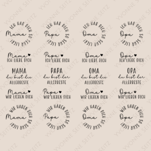 SVG Laser Datei Gravur Bundle Mama Papa Oma Opa Muttertag Vatertag Weihnachten Ostern Schlüsselanhänger Laserdatei Plotterdatei