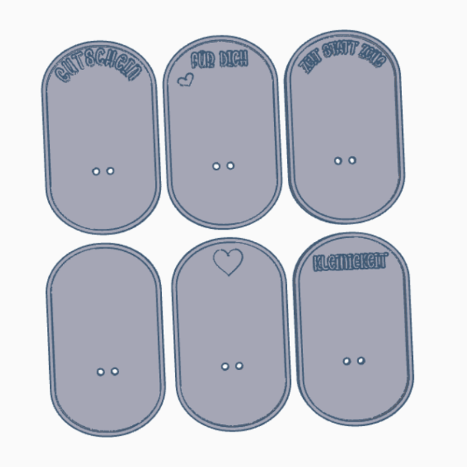 STL 3D Druck Datei 6er Set Geschenkbrett Halter für Geld, Gutscheine und Kleinigkeiten Geburtstag taschengeld 3D-Datei 3D-Druck Vorlage – Bild 2