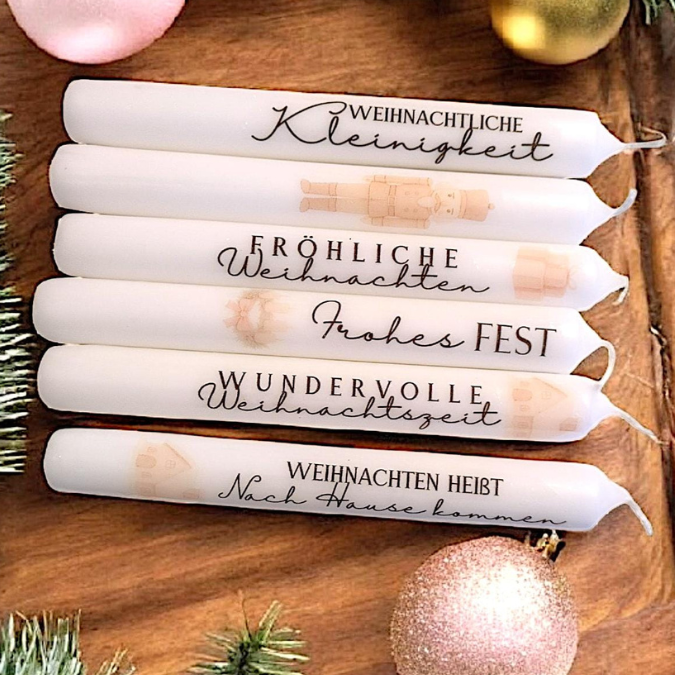 Nussknacker Weihnachten PDF Kerzen Tattoo Vorlage A4 Kerzentattoos zum selber drucken für Wasserschiebefolie Kerzensticker DIGITALE DATEI – Bild 2