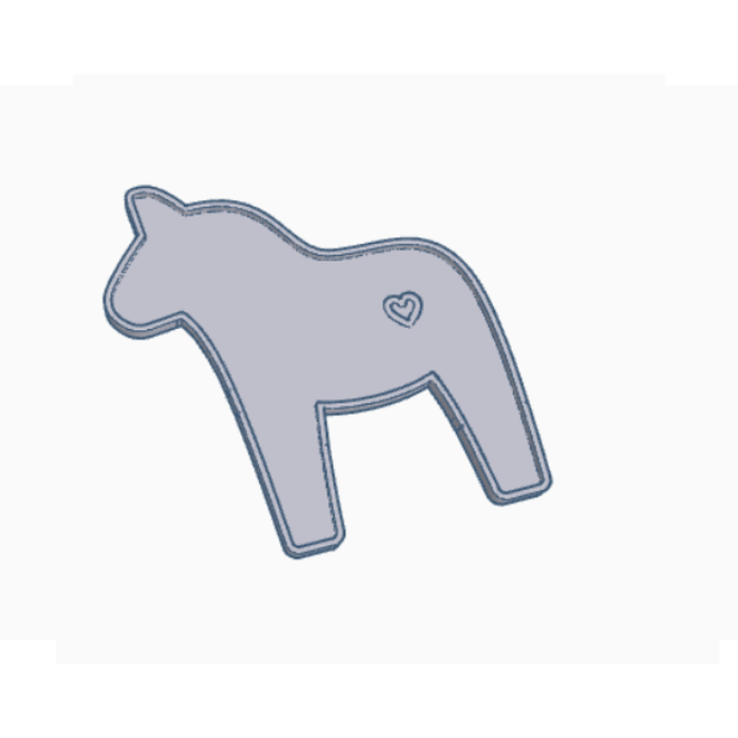 STL 3D Druck Datei Dekoteller Dalapferd Dala Plätzchenteller Winter skalierbar Weihnachten Advent 3D-Datei 3D-Druck Vorlage Deko Geschenkide – Bild 2