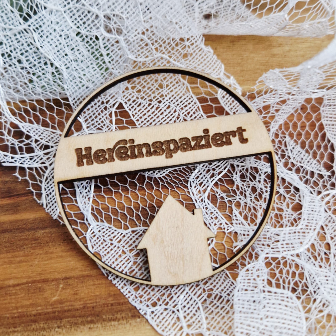 SVG Laserdatei 2er Set Kranz Hereinspaziert Willkommen Zuhause mit Häuschen für Trockenblumen Türdeko Geschenkidee SVG Datei loop hoop – Bild 7