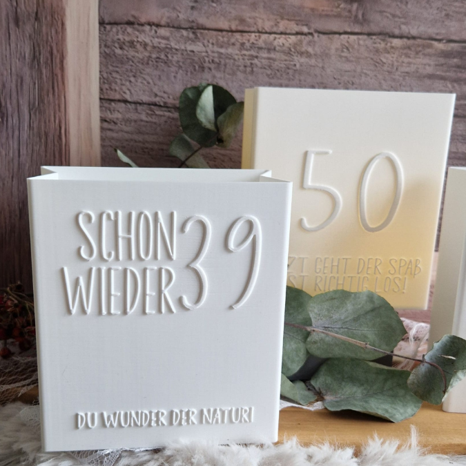 13 Designs STL 3D Druck Datei Geburtstag Geburtstagstüten skalierbar 16 18 20 29+ 30 39 40 50 60 66 70 80 90 happy birthday 3D-Druck Datei – Bild 14