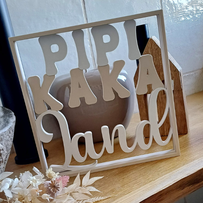 STL 3D Druck Datei Aufsteller und Wanddeko Pipi Kaka Land lustig humor klo WC 3 Stück zum Aufstellen oder hängen 3D-Datei 3D-Druck Vorlage – Bild 6